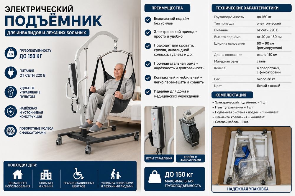 Кран для перемещения лежачих инвалидов