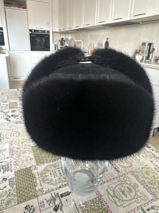 Шапка ушанка норковая