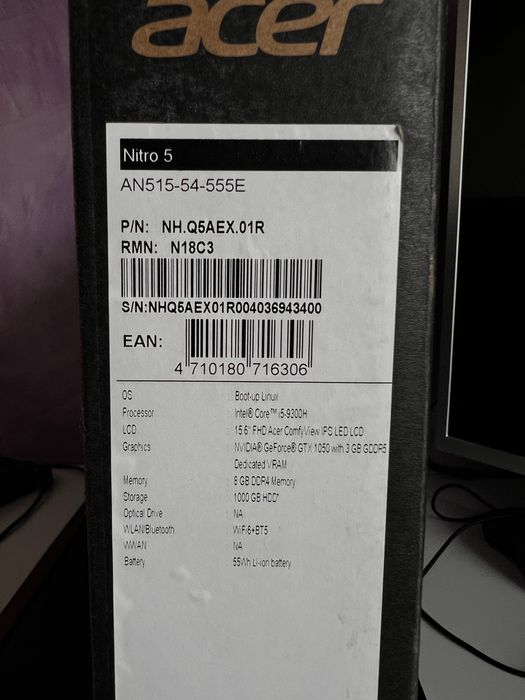 геймърски лаптоп Acer Nitro 5