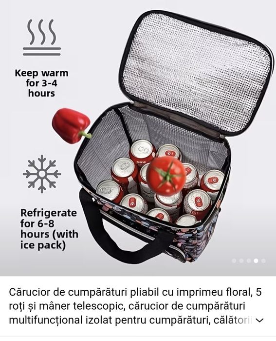 Carucior de cumparaturi, calatorie  frigorific nou