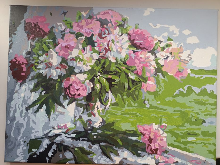 Букет пионов, картина для интерьера