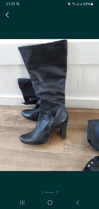 Сапоги кожа женские