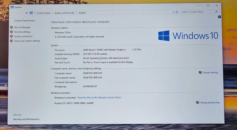 Laptop LENOVO 17' +4 tb +20 GB Ram