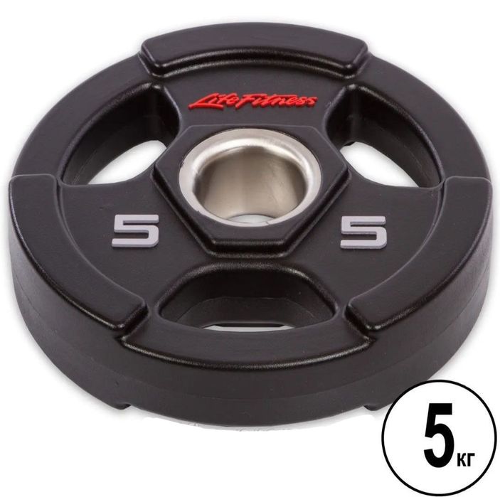 Блин резиновый для штанги Lifefitness Диск для штанги