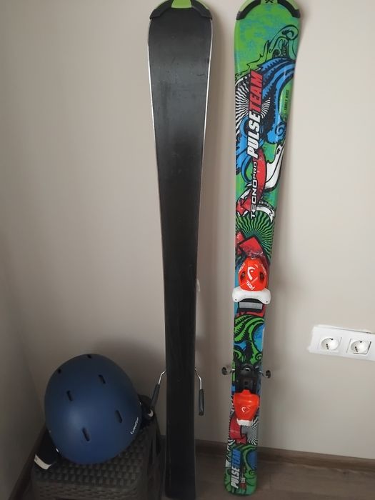 Детски ски 130. ELAN (PulseTeam / Tecno pro)+ каска и щеки + подарък