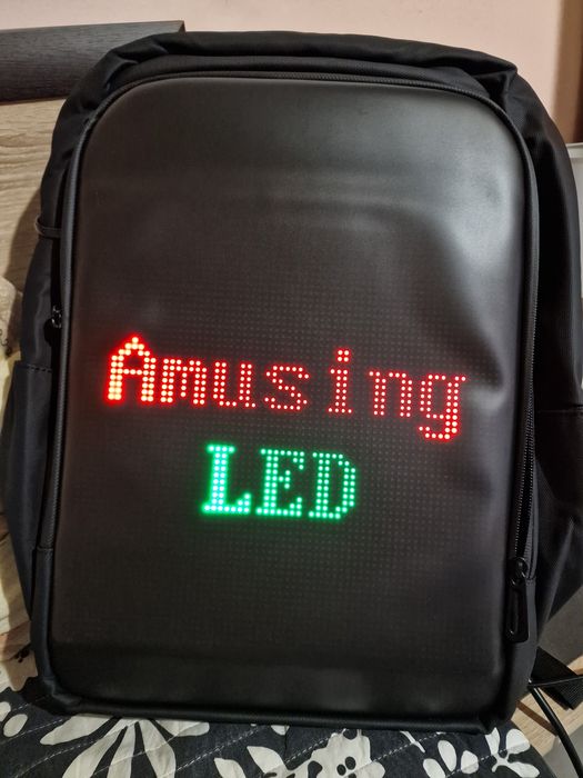 Раница със Smart LED програмируем екран водоустойчива