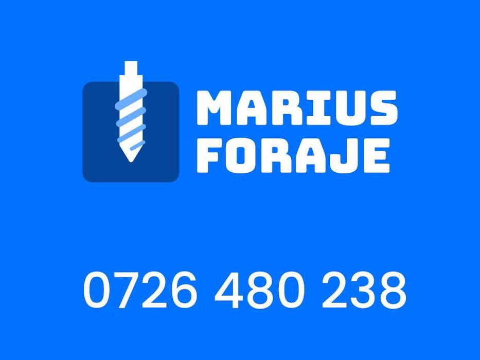 Foraje puturi apa de la 100lei; seriozitate si calitate garantata