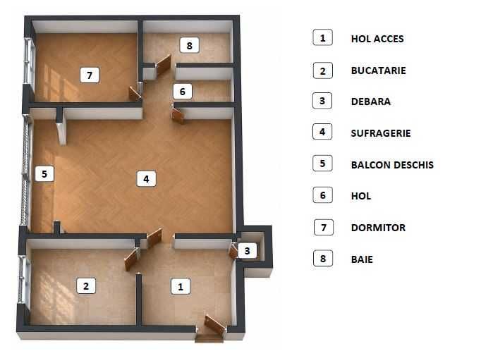 De Vanzare Apartament 2 Camere