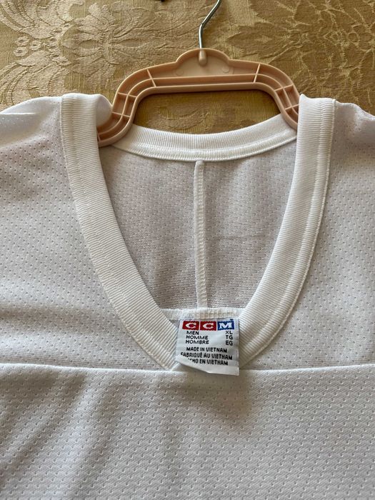 Tricou Antrenament Hochei CCM – Alb Mărimea XL (Senior)