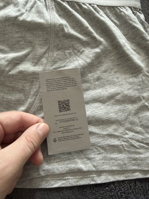 Trussardi set 2 boxeri gri cu banda elastica alba marimea L noi