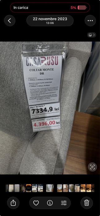 Canapea extensibila cu coltar dreapta.