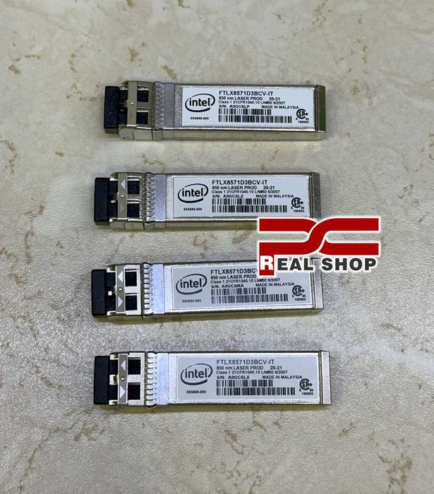 Трансивер Intel E10GSFPSR SFP+ (10G-SR, 850-nm, 300m) FTLX8571D3BCV-IT