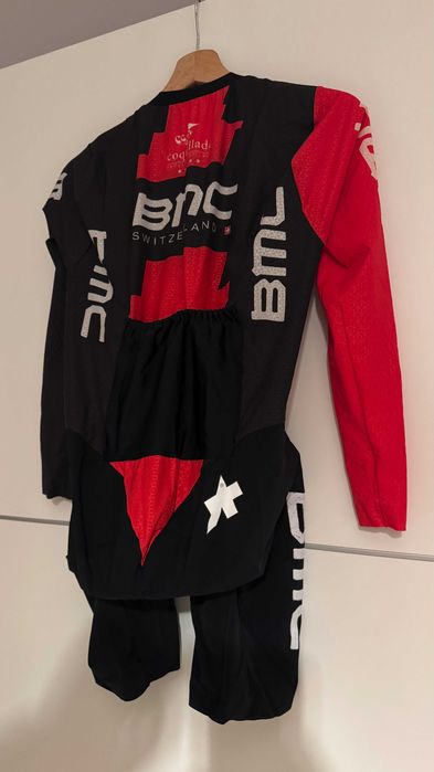 Salopeta pantalon barbati BIBshort compleu tricou BMC rosu negru M