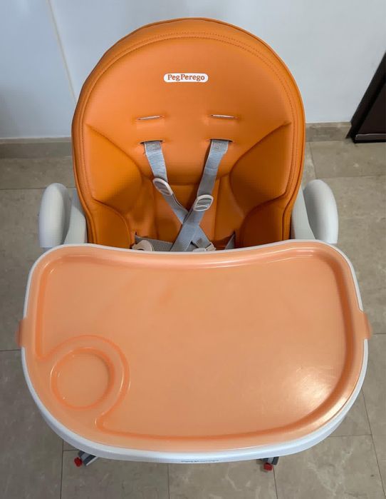 Vand Scaun de masa Peg Perego Prima Pappa Zero Follow Me, Portocaliu