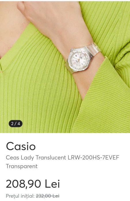 Casio ceas transparent