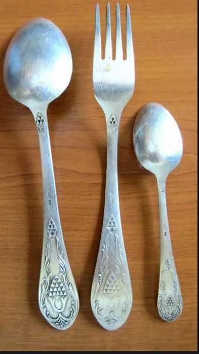 Tacamuri argint 875, sovietice, rusia 1930