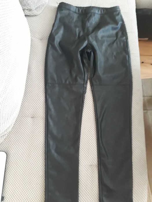 Нов,кожен панталон, 164см