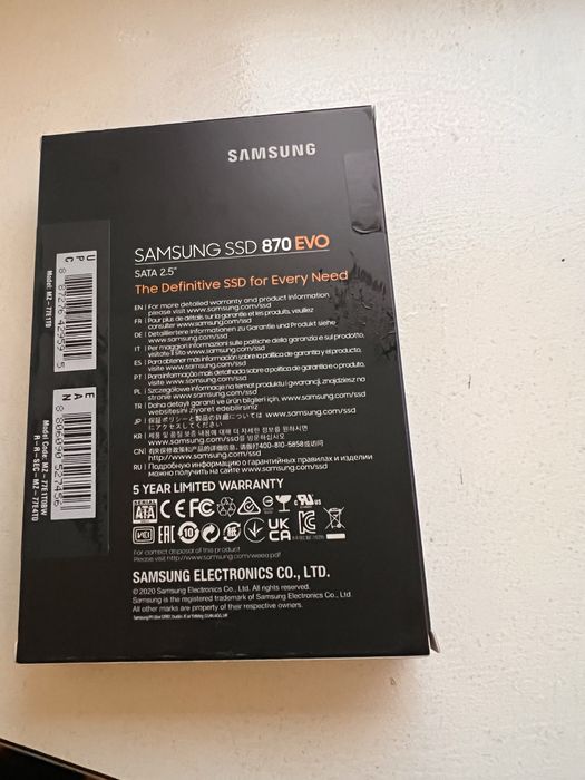 Новый SSD Samsung evo 870 1 терабайт