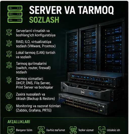 "Windows/Linux o'rnatish va kompyuterni tozalash"