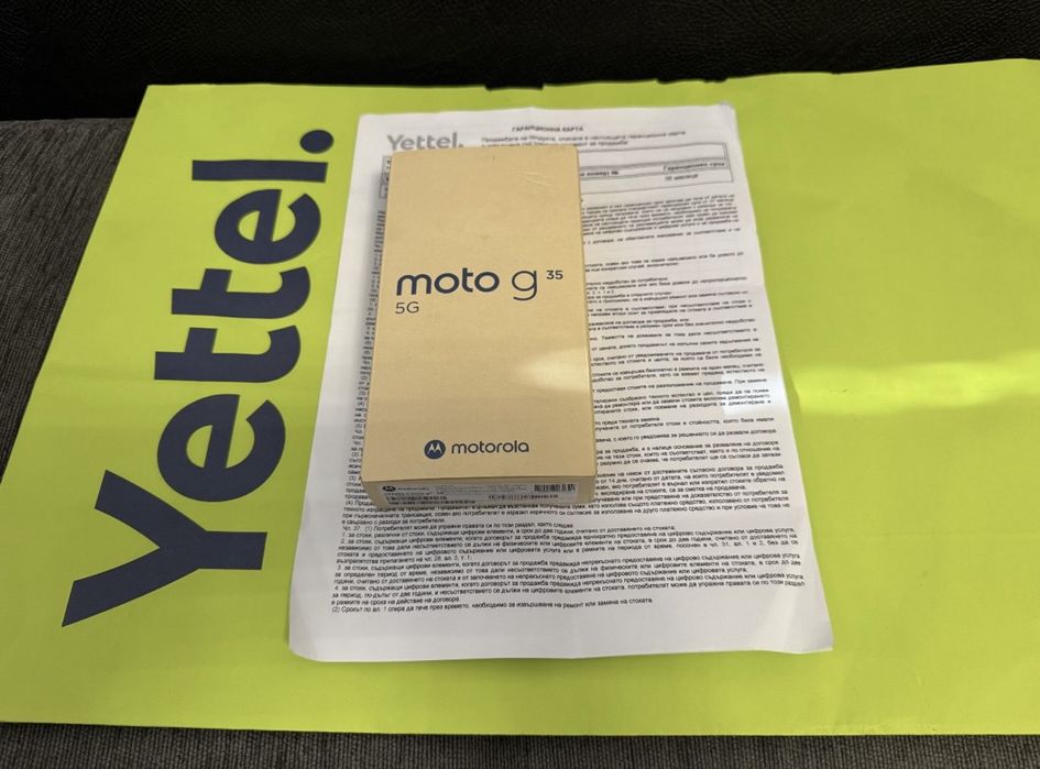 КАТО НОВ 256GB Motorola g35 5G Yettel Гаранция 2028г. Black / Черен
