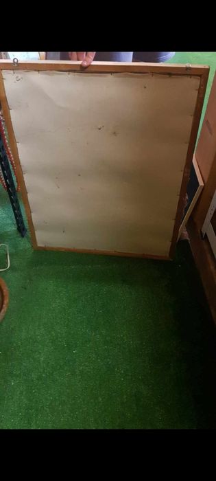 Голям стар гоблен мома с менци