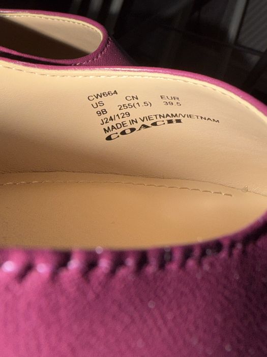 Кожаные балетки Coach