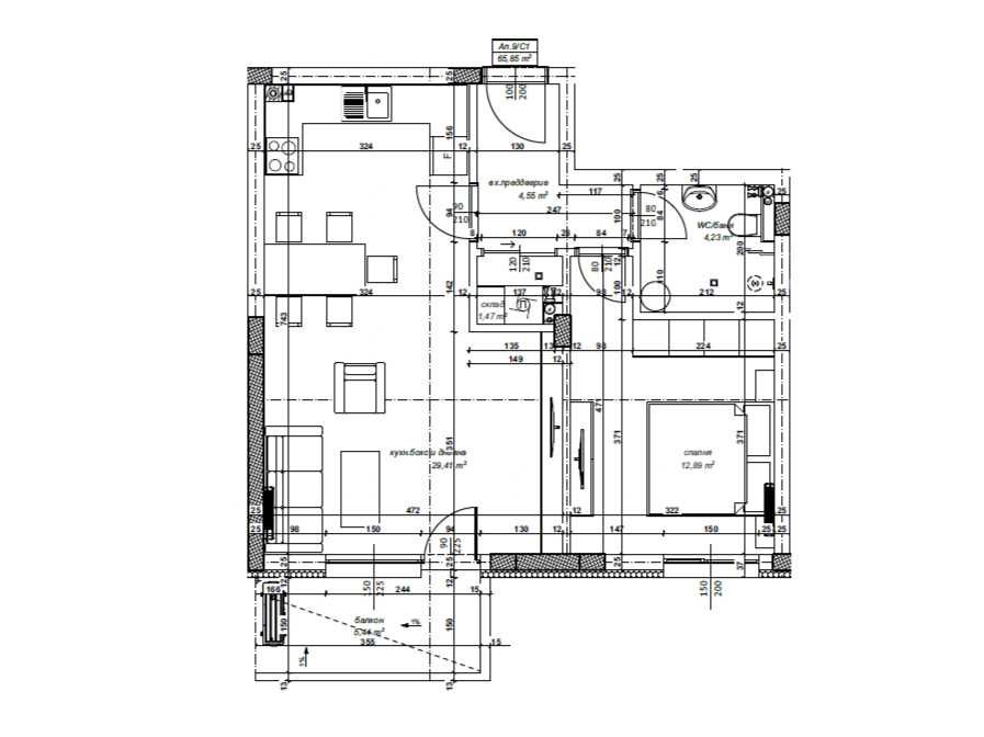 Продава се Двустаен апартамент в Велико Търново, Акация - 66 кв.м за 1838 €/кв.м - Снимка #4
