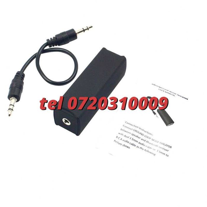 Filtru Sunet Jack 3.5 Noise Cancelation Pentru Conectare Si Redare Audio Pe Echipamente Compatibile Cu Mufa Audio Aux Jack 3.5 Mm