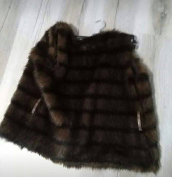 Vestă S-M blana artificala/ animal print