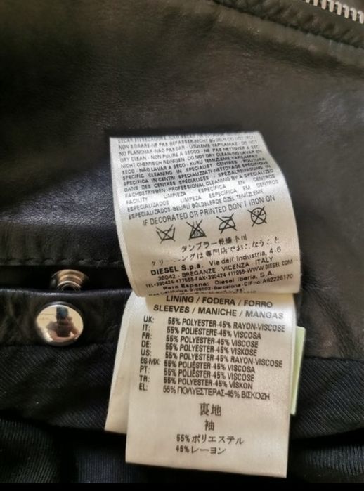 Diesel Black Gold Leather Biker Jacket – Made in Italy – Естествена Кожа – S/M – Рядък Модел