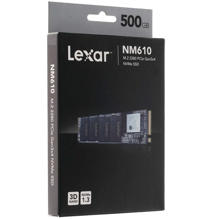 - Твердотельный накопитель SSD M.2 500GB Lexar NM610 PRO NVMe PCIe