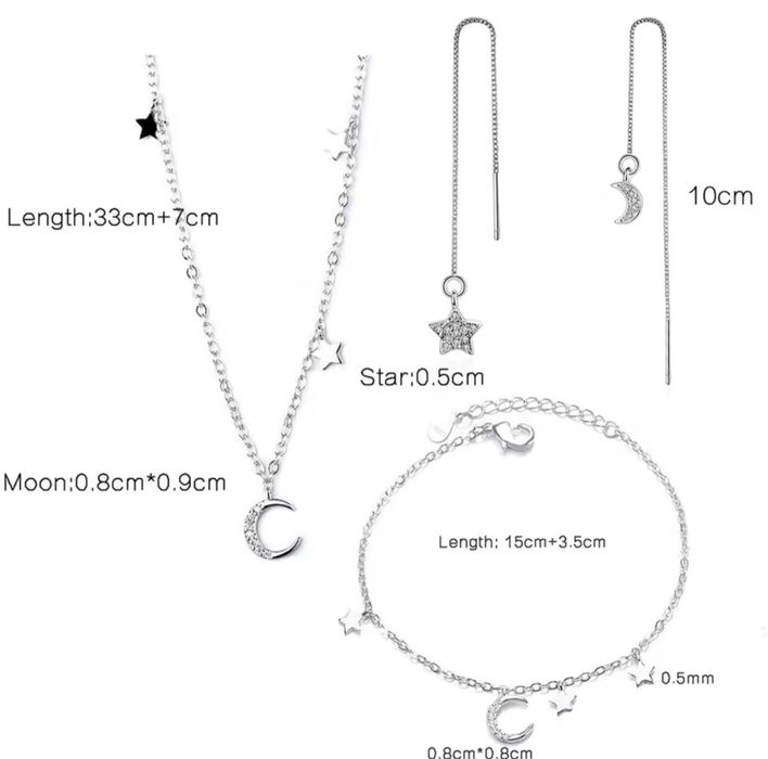 Set de bijuterii din argint S925, inel size 5,6,7,8,9 sau reglabil