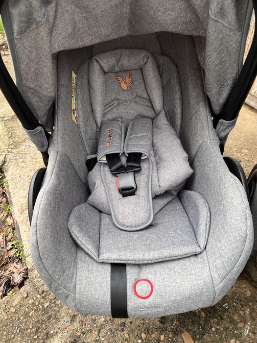 Бебешка количка CANGAROO Комбинирана количка 3в1 ELLADA СИВ