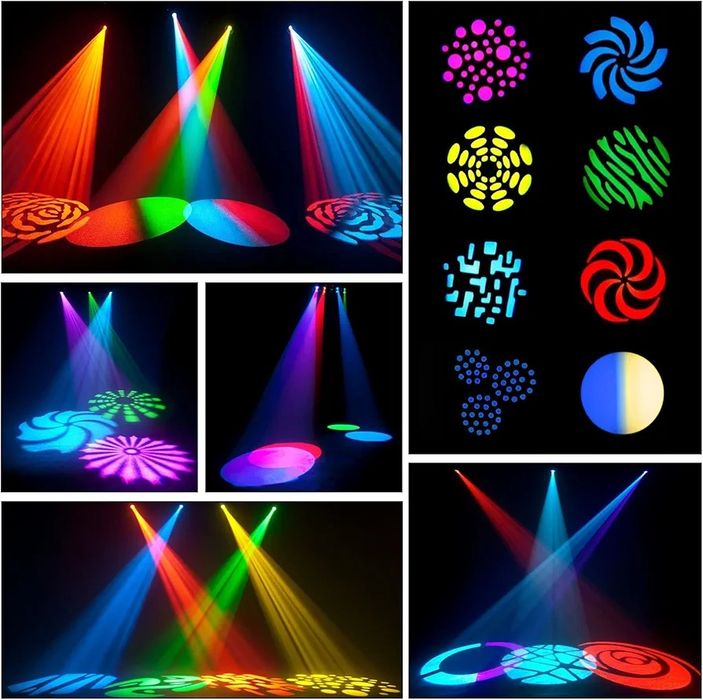 Set de 2 Moving Head LED Stage Light Beam DMX512 party disco scena