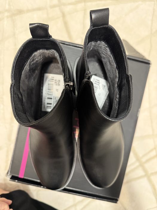 Ghete negre piele naturala