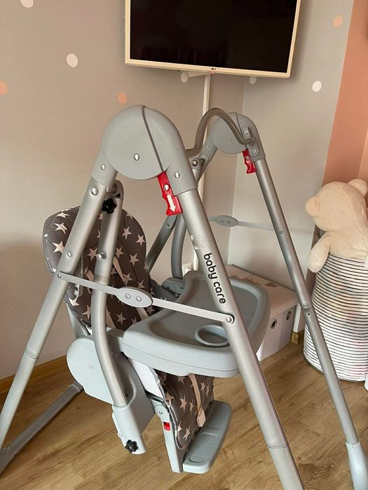 Бебешка люлка Baby Care Elite - Сива | люлка и столче за хранене