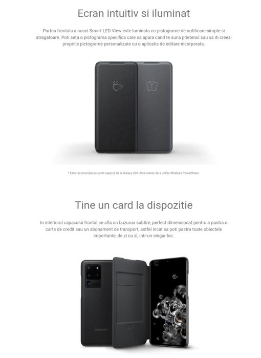 Husa flip activa originala Samsung Smart Led View Cover S20 Ultra 5G