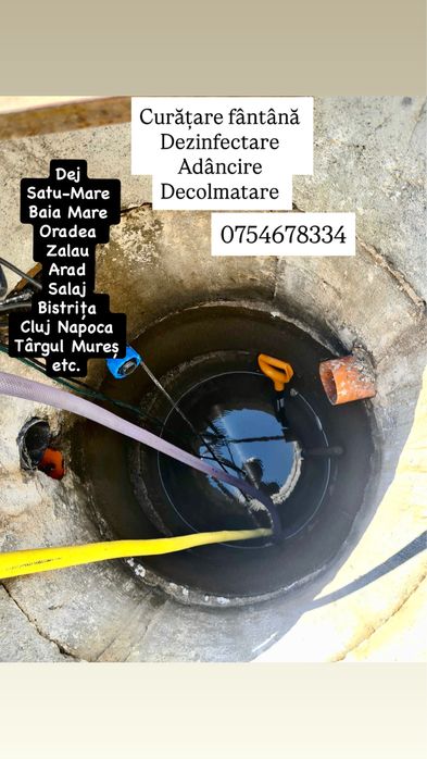 Curătare fantani, decolmatare
