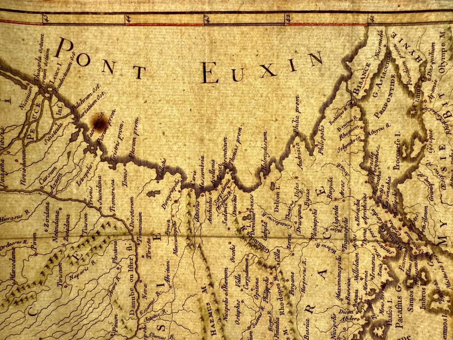 Hartă veche Dacia din anul 1778 - Document original
