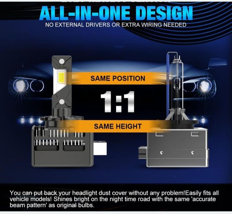 Becuri LED D3S D3R 50000LM set 2buc