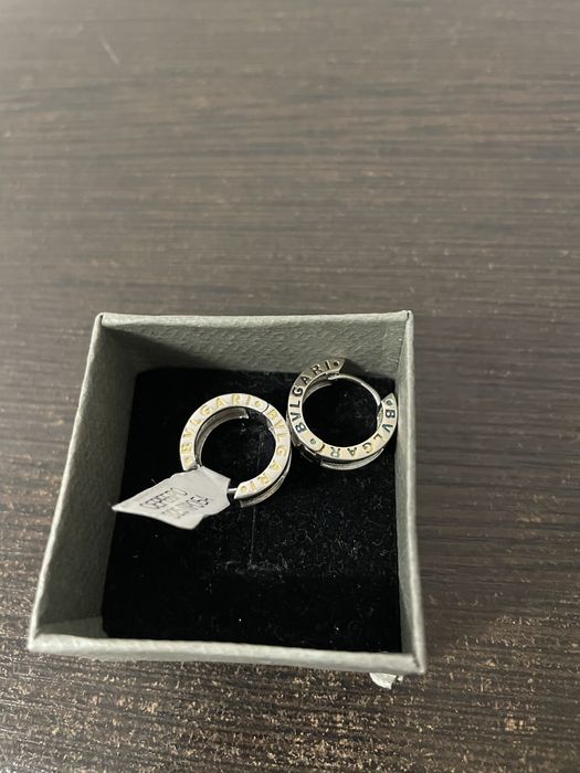Серебряные серьги   Bvlgari