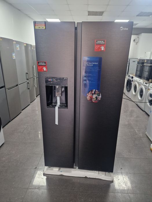Side By Side Midea Dark Inox Чисто Нов