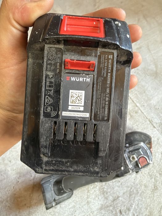 Wurth Master ъглошлайф + 5Ah батерия