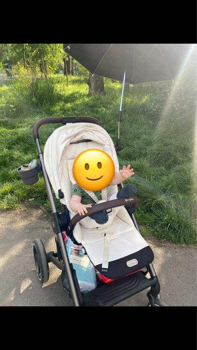 Carucior Cybex Balios S Lux (cadru, landou, scaun sport) + scoica Cybex Aton B2 + baza isofix