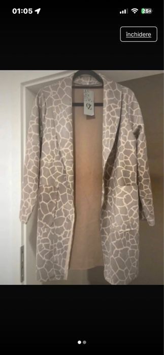 Blazer animal print bej nou cu eticheta