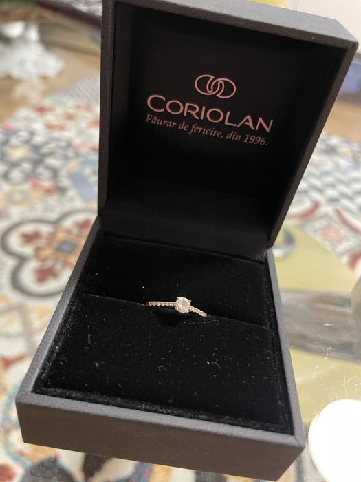 Inel de logodna aur 18k cu diamant , Coriolan, masura 50,5