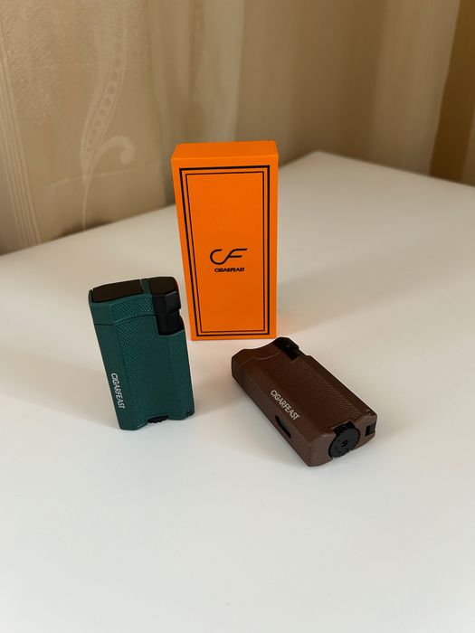 Запалка за пури – 2 джет пламъка, пънч, подаръчна кутия