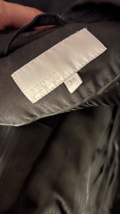 Palton/ trench negru Sisters Point