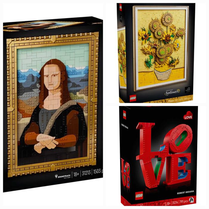 Нови Lego Art - Мона Лиза (31213)/ Vincent van Gogh, Слънчогледи (31215)/ LOVE (31214)