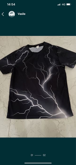 Tricou barbati model Fulger super ,este NOU